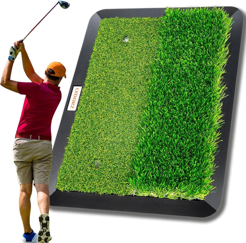 LYDARZ Golf Hitting Mats Training Equipment, Golf Practice Mat with Instant Swing Path Feedback, 3 Replaceable Golf Training Mats with No-Slip Heavy Duty Rubber Base - Image 2